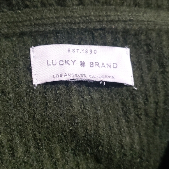 🏷 2 for $20!!🏷Lucky Brand - Army Green Hoodie Sweater-Large Size - Winter Wear - Picture 7 of 9